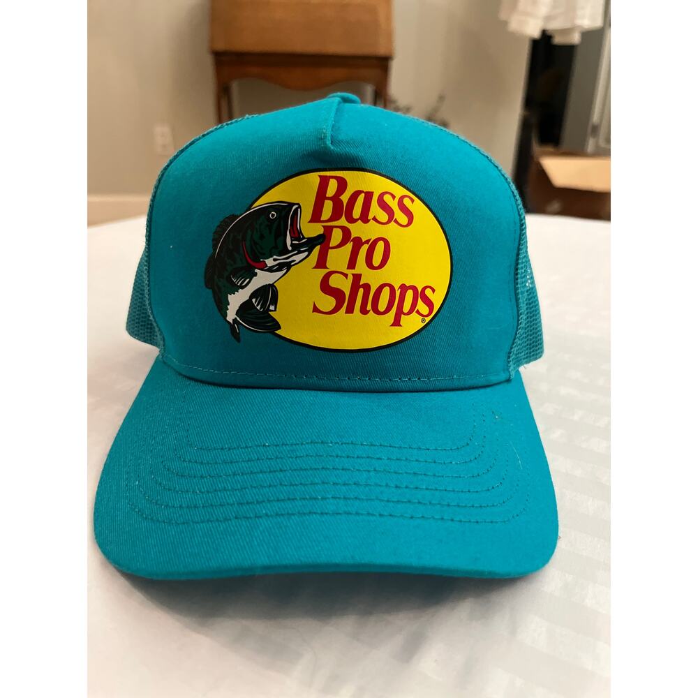 Bass Pro Shops Mesh Trucker Hat Teal Snapback‎